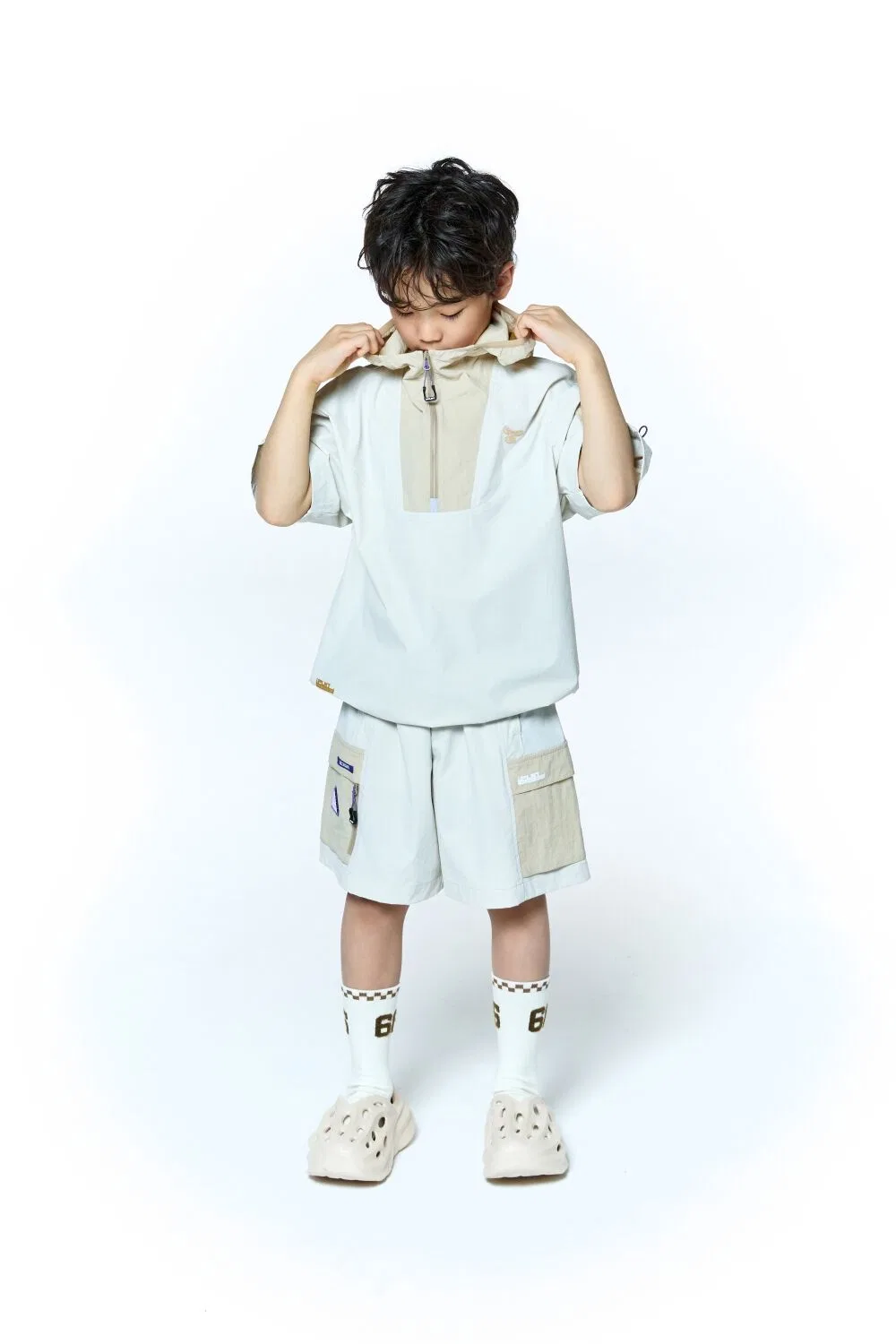 Детские шорты Zeta Active Uniform песочного цвета от Children Of Planet — фото 3