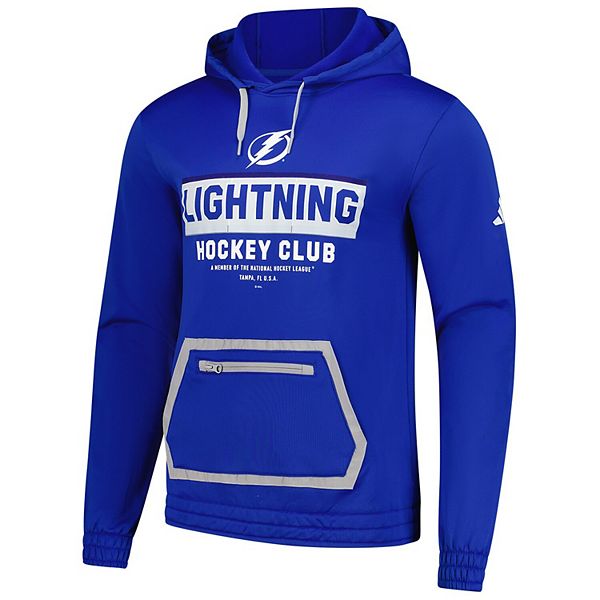 Мужской синий худи Tampa Bay Lightning Adidas — фото 3