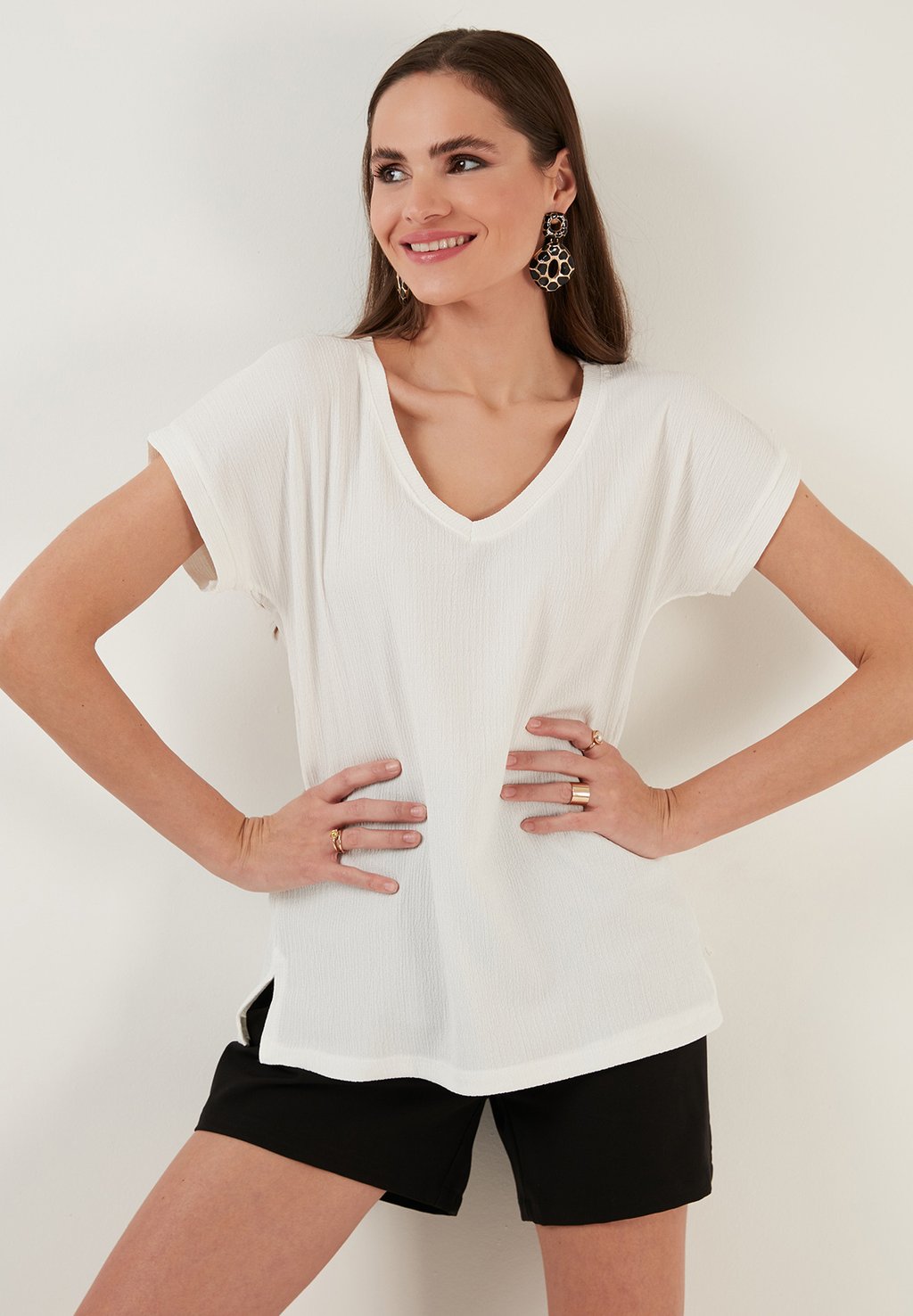 

Базовая футболка REGULAR FIT LELA, бежевый