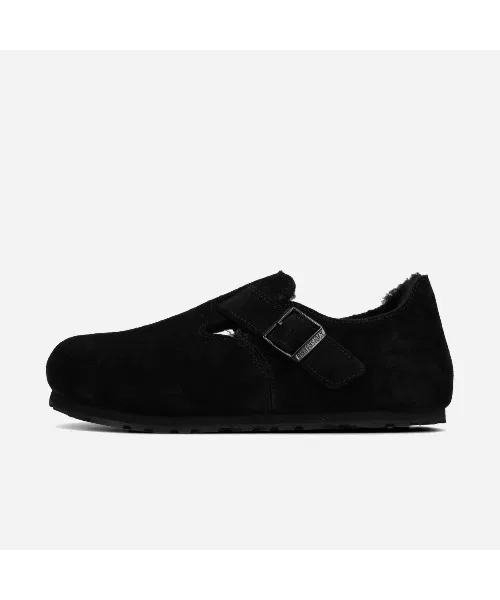 Женские/Мужские сабо Birkenstock London Shearling Suede Leather — фото 4