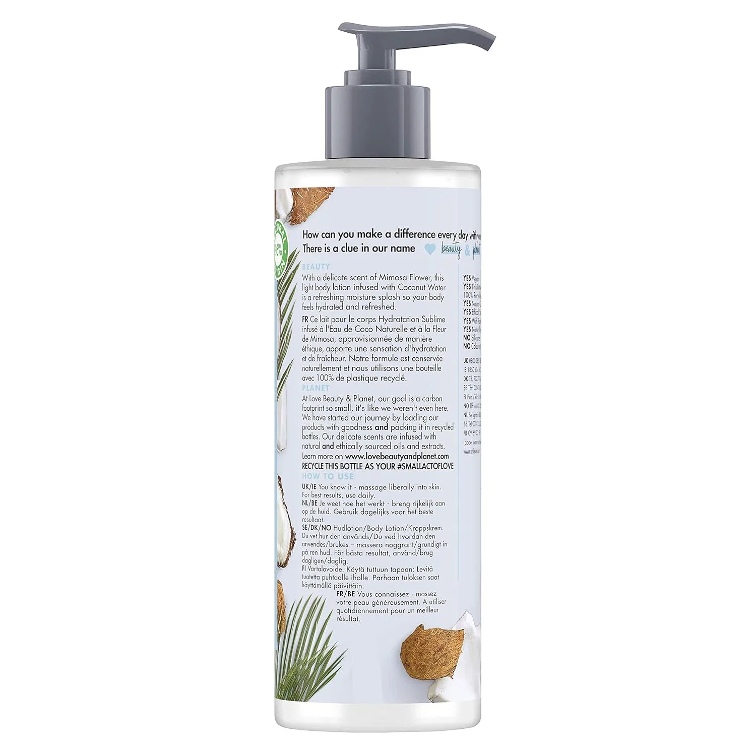 Веганское увлажняющее молочко для тела Love Beauty And Planet Sublime Hydration 400 мл Love Beauty And Planet — фото 4