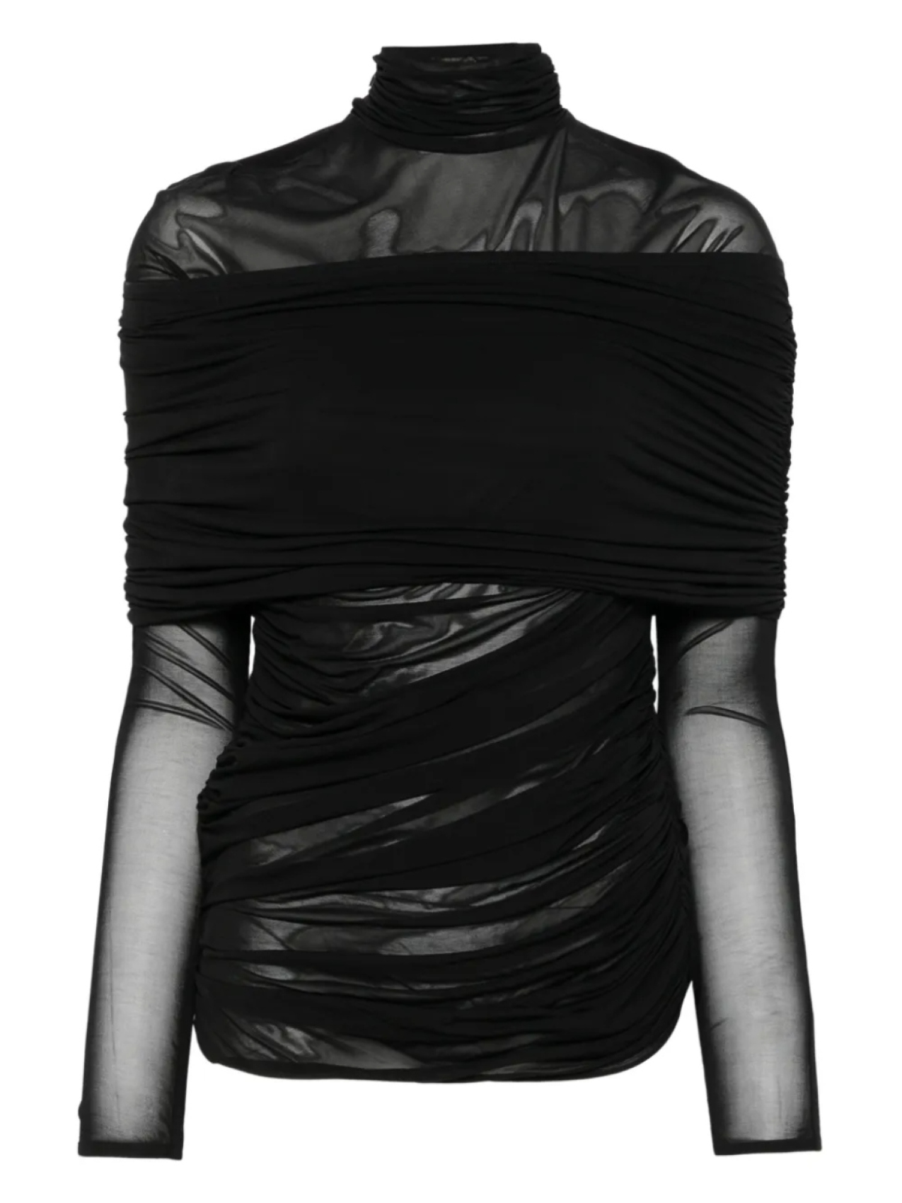 

Mugler топ со сборками, черный