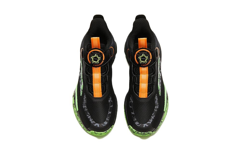 Детские баскетбольные кроссовки GS Mid-top черные/зеленые Anta Kids — фото 3