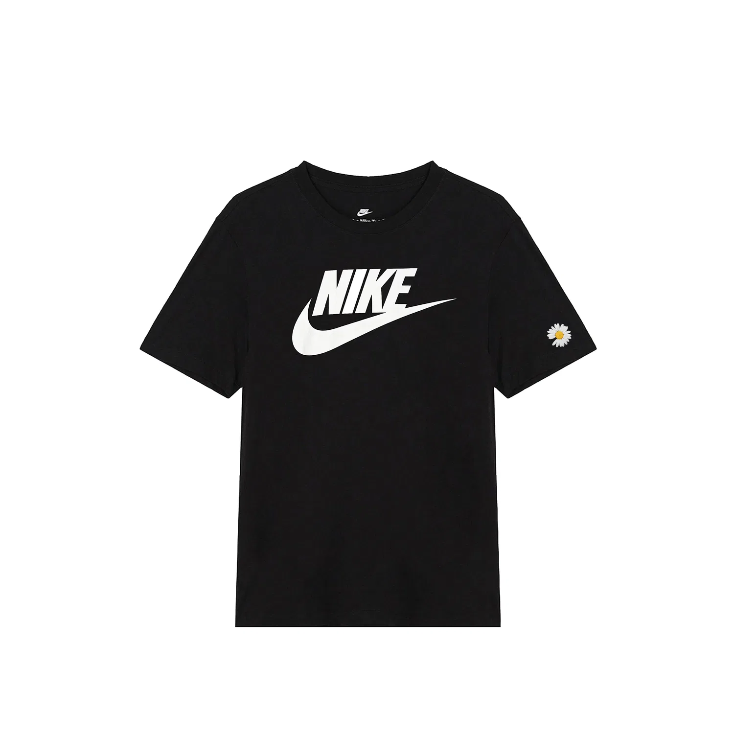 Футболка Nike Sportswear хлопковая с круглым вырезом, черная