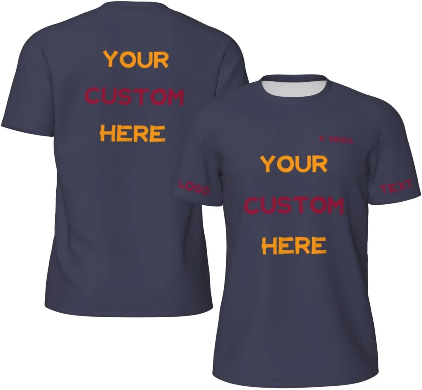 

Футболка Custom с принтом на 4 сторонах