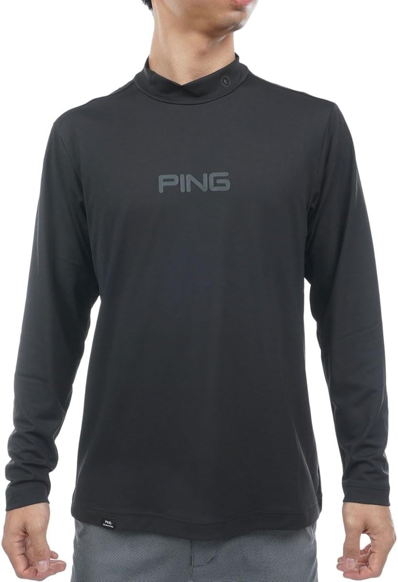 

Мужская рубашка с длинным рукавом и высоким воротником Ping Apparel (с логотипом бренда) / для гольфа / 621-5266001, черный