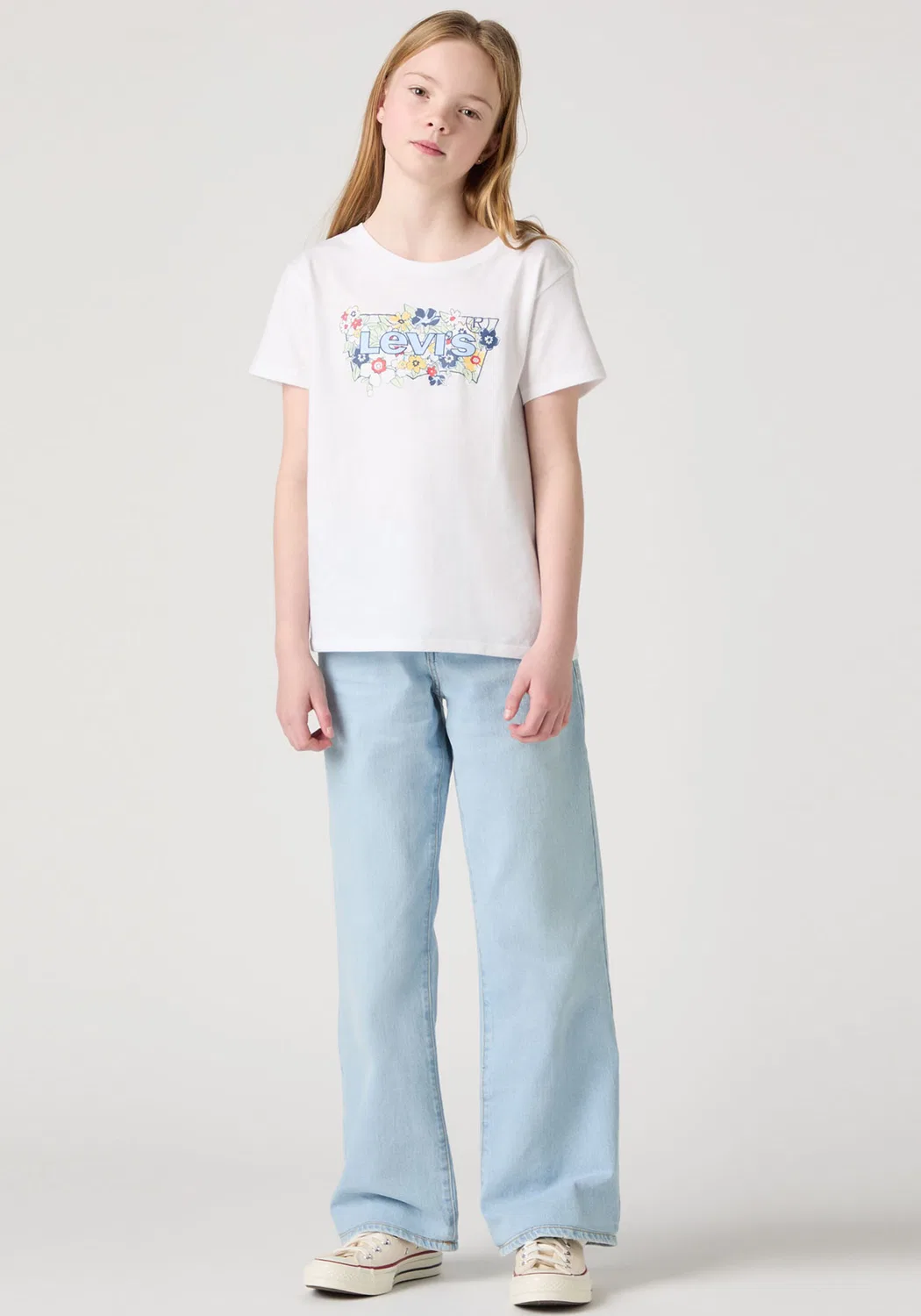 Джинсы с широкими штанинами Levi'S Kids, Light Blue — фото 3