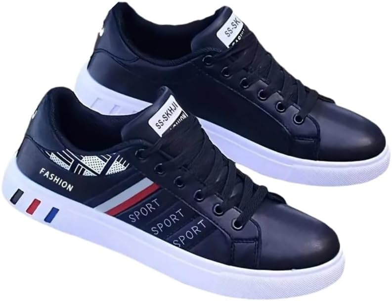 

Мужские кроссовки на шнуровке FmShi, с полосатым дизайном, для скейтборда, обеспечивают хорошее сцепление, дышащие и удобные, черный