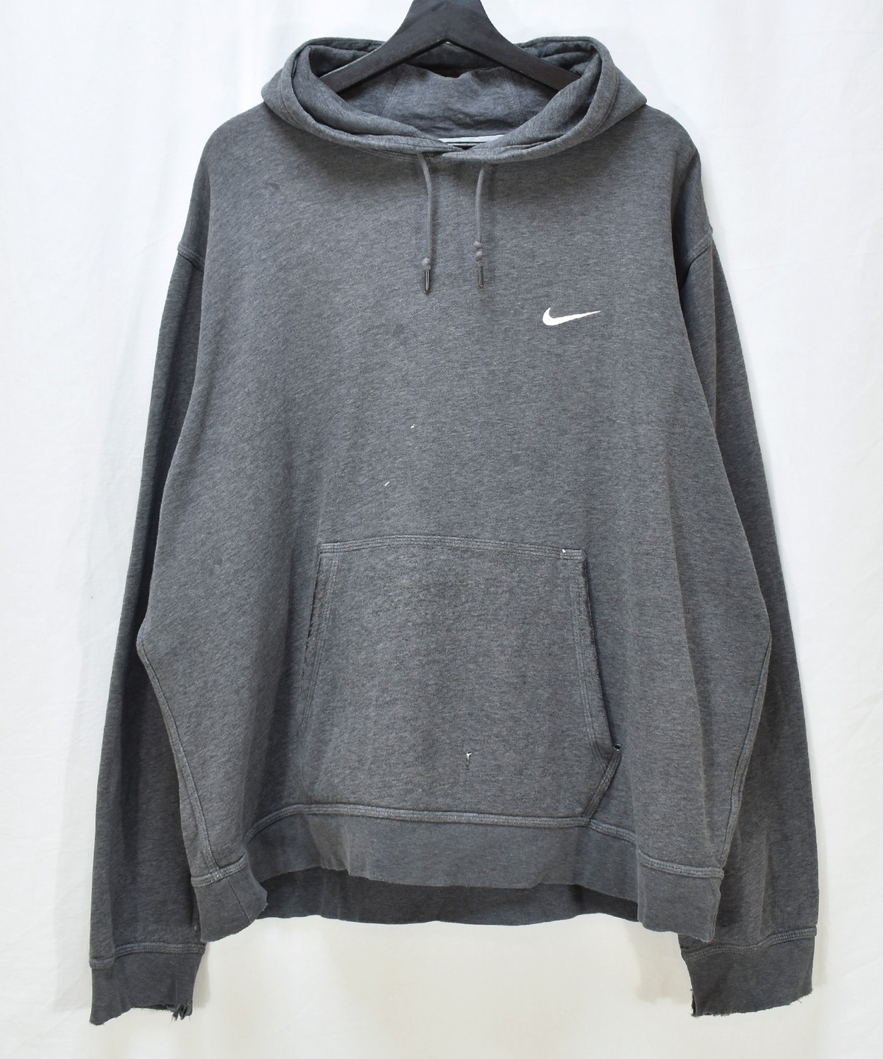 Винтажная толстовка Nike Swoosh с вышивкой, серая