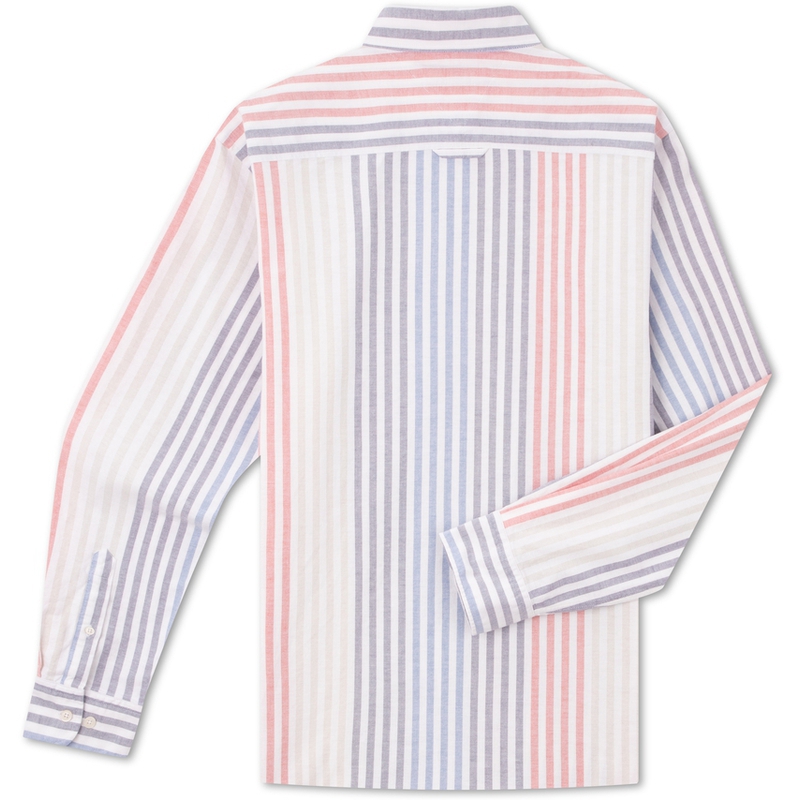 Tommy Hilfiger Рубашка мужская в красно-сине-белую полоску — фото 4