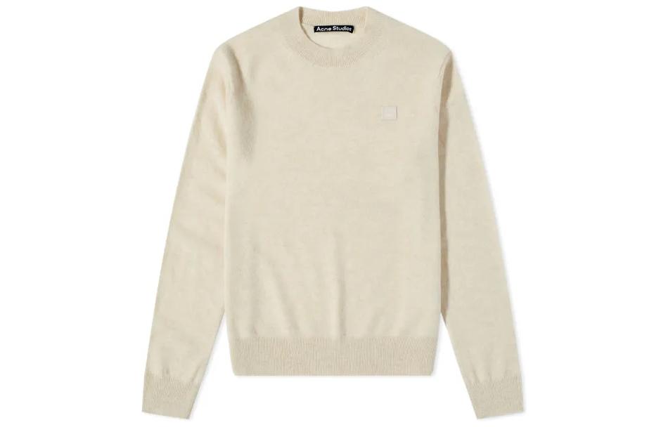 

Свитер с круглым вырезом и нашивкой-логотипом Acne Studios, Apricot