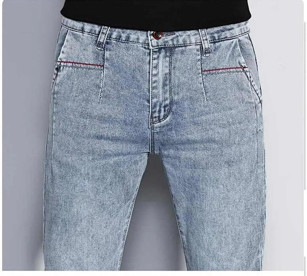 Джинсы, Slim Fit, Серый — фото 4