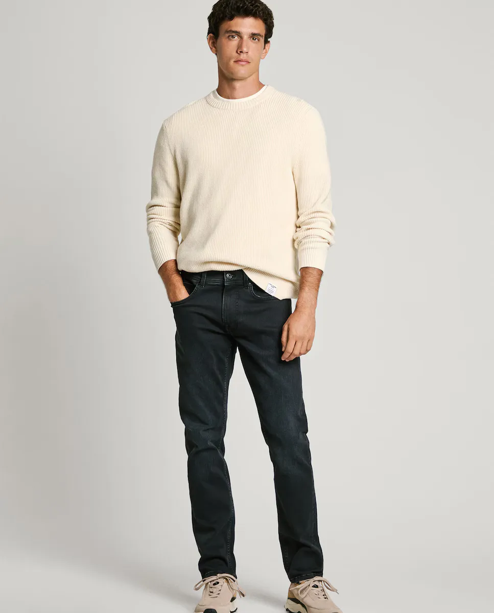 

Мужские джинсы узкого кроя из эластичной ткани Gymdigo Pepe Jeans, черный