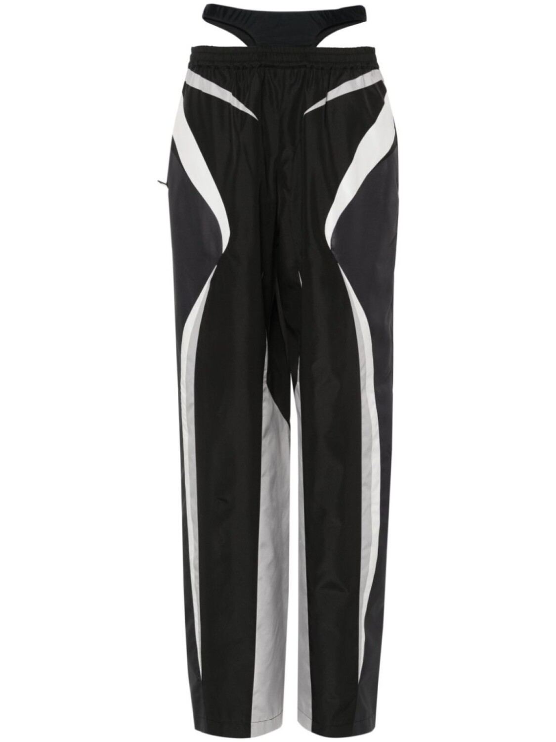 

Mugler зауженные брюки с контрастной вставкой, черный