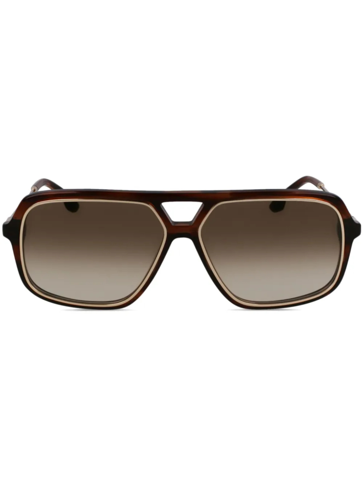 

Victoria Beckham Eyewear солнцезащитные очки-пилоты, коричневый