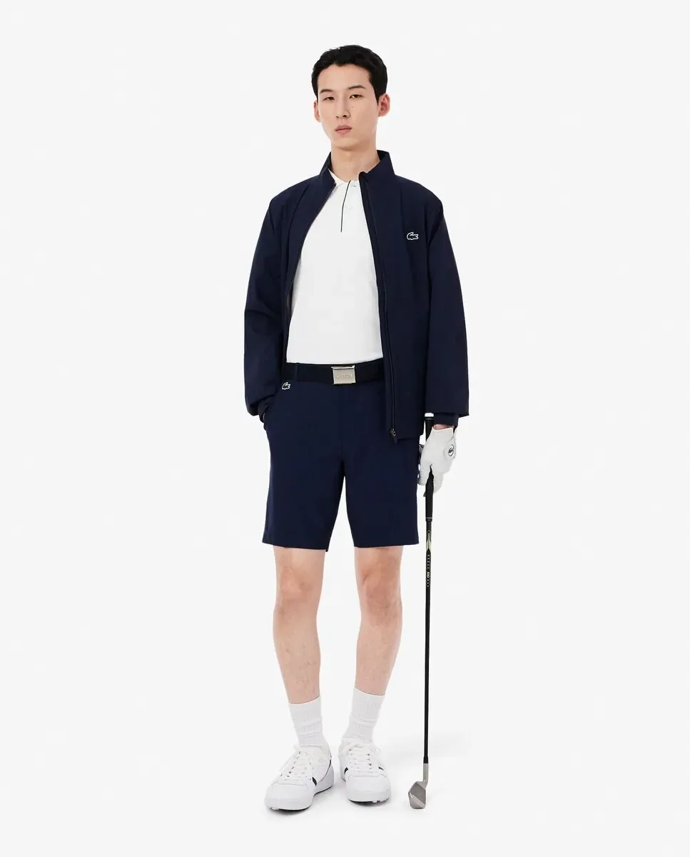 Мужская гольф-поло из минпикуэ с терморегуляцией Lacoste, белый — фото 4