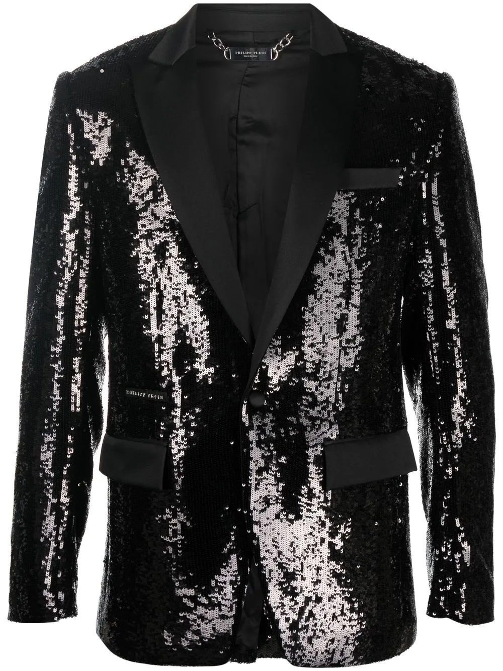 

Однобортный пиджак с пайетками Philipp Plein, черный