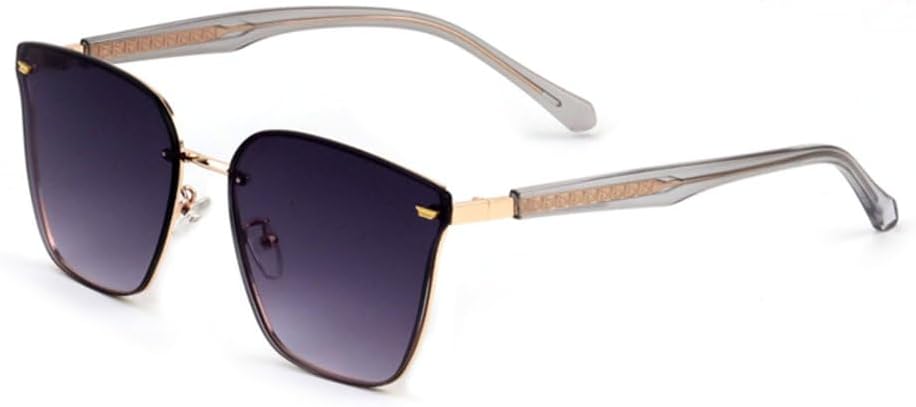 

Крупная квадратная металлическая оправа для женских солнцезащитных очков, модный дизайн, мужские солнцезащитные очки UV400 для вождения и рыбалки MTZJH, C03-gold Purple