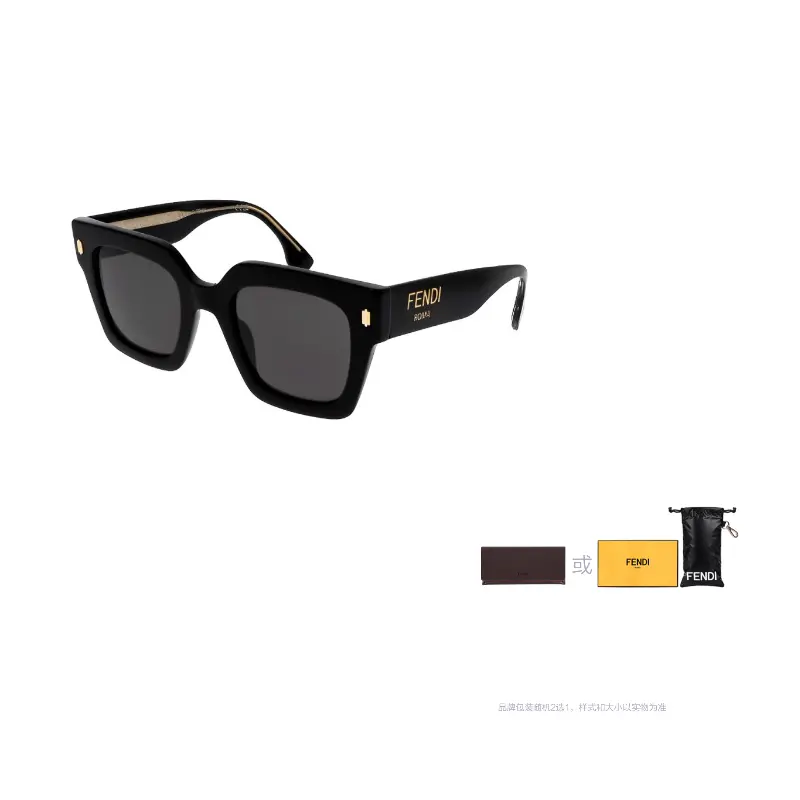 FENDI Солнцезащитные очки квадратной формы, Black
