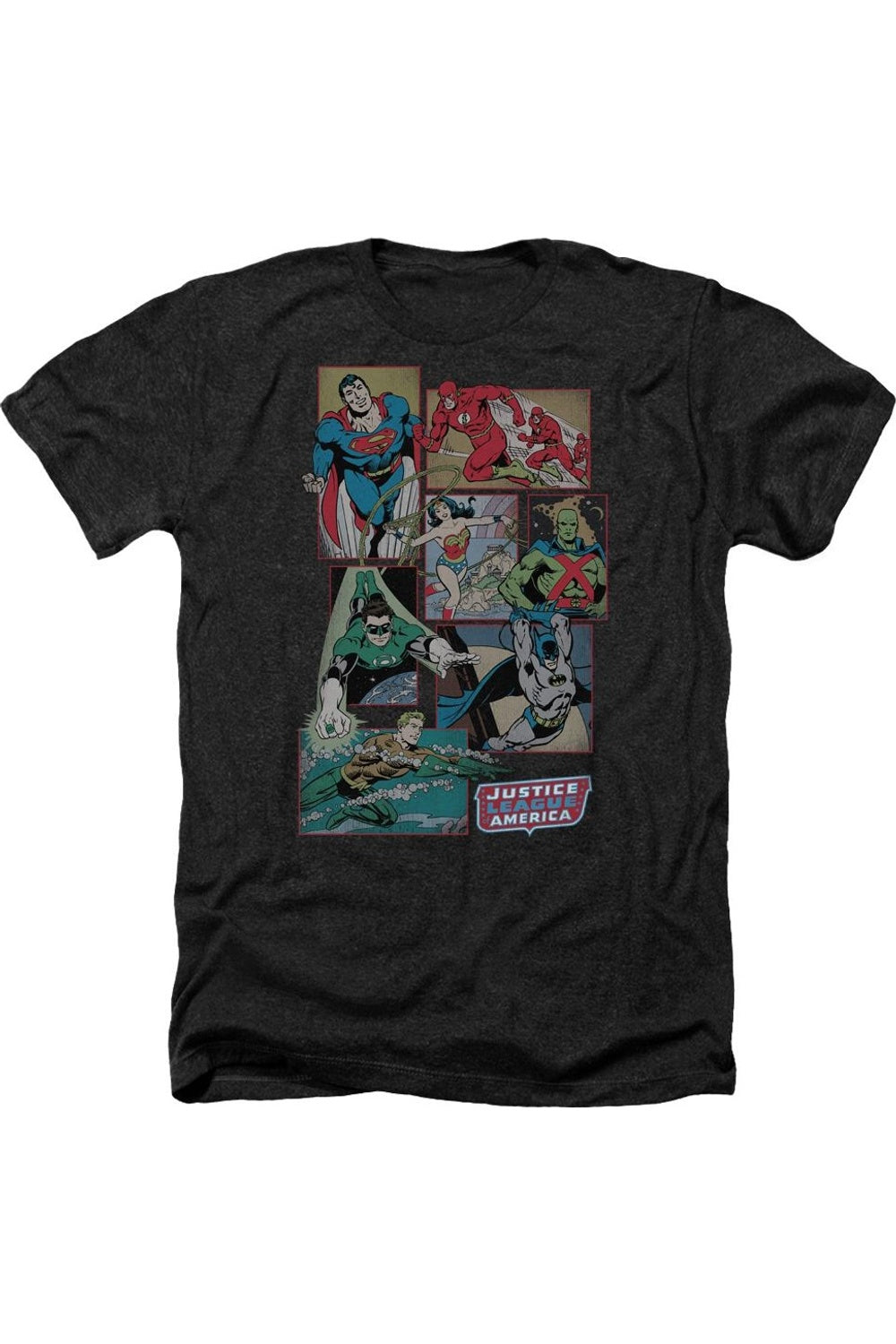 

DC Comics Justice League Boxes Adult Heather Tee / Футболка Gildan, черный