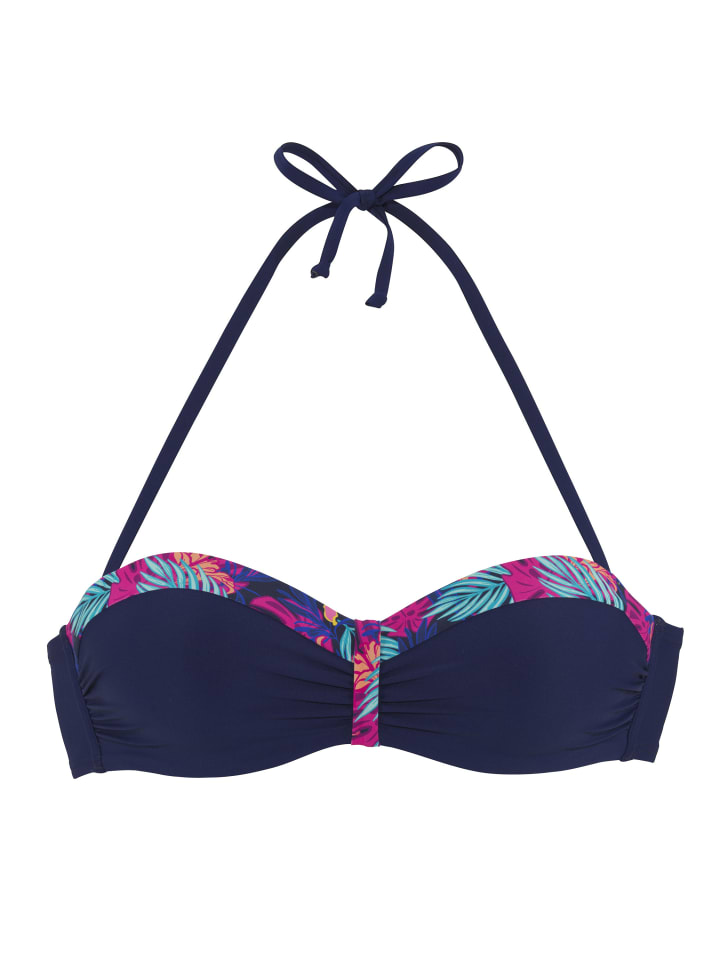 

Верх бикини LASCANA, цвет navy-pink bedruckt