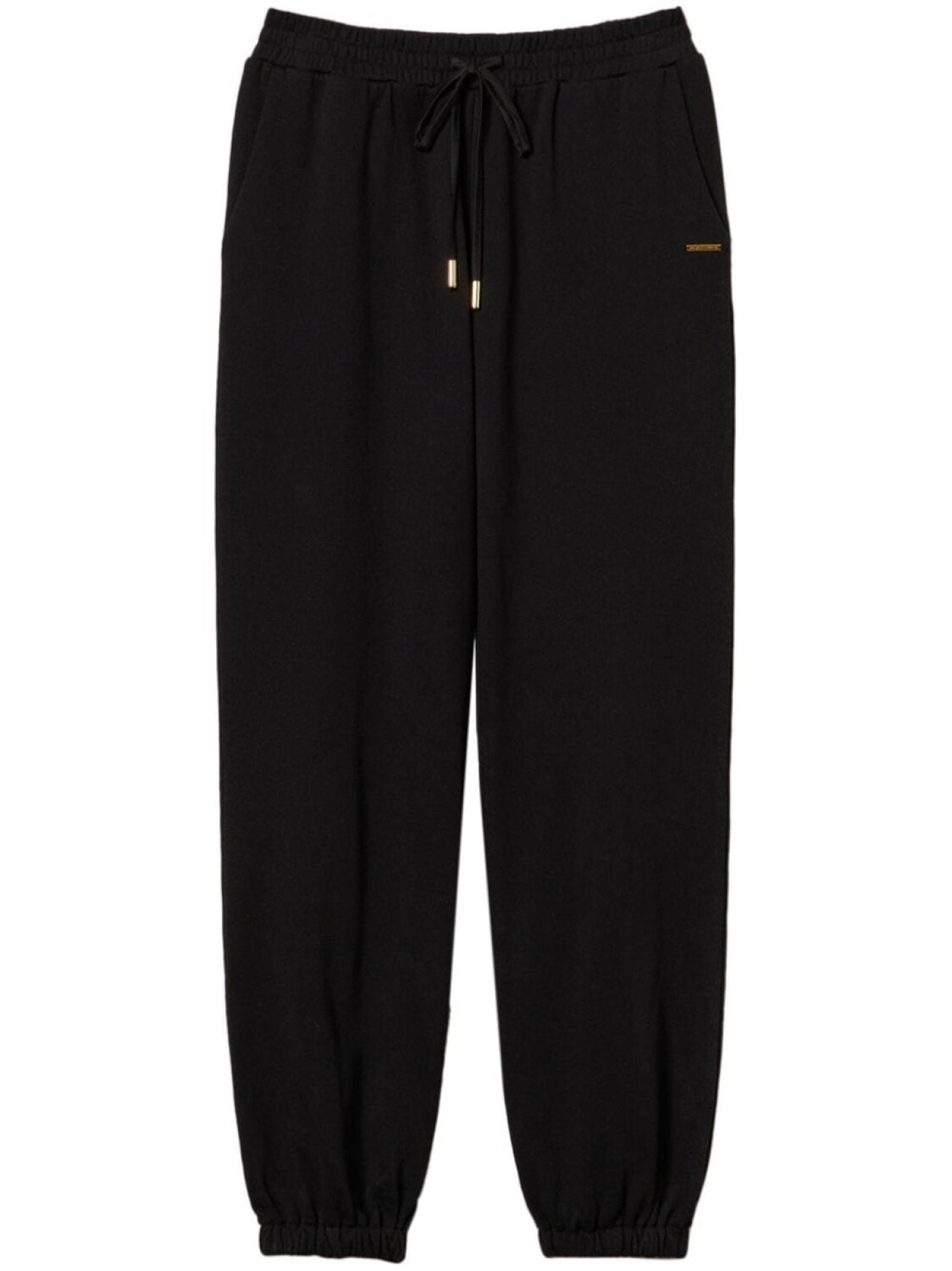 

TWINSET спортивные брюки с атласной отделкой, черный