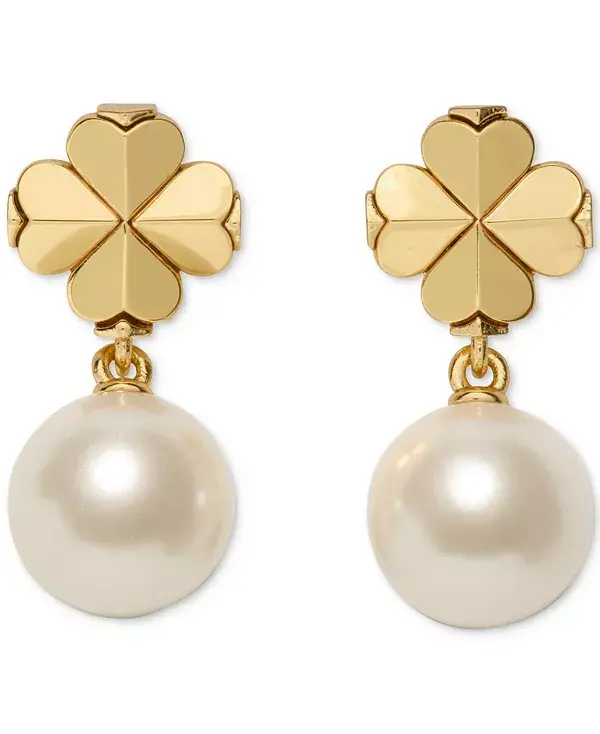 

Серьги-Подвески в форме цветка с искусственным жемчугом и кубическим цирконием Kate Spade New York, gold