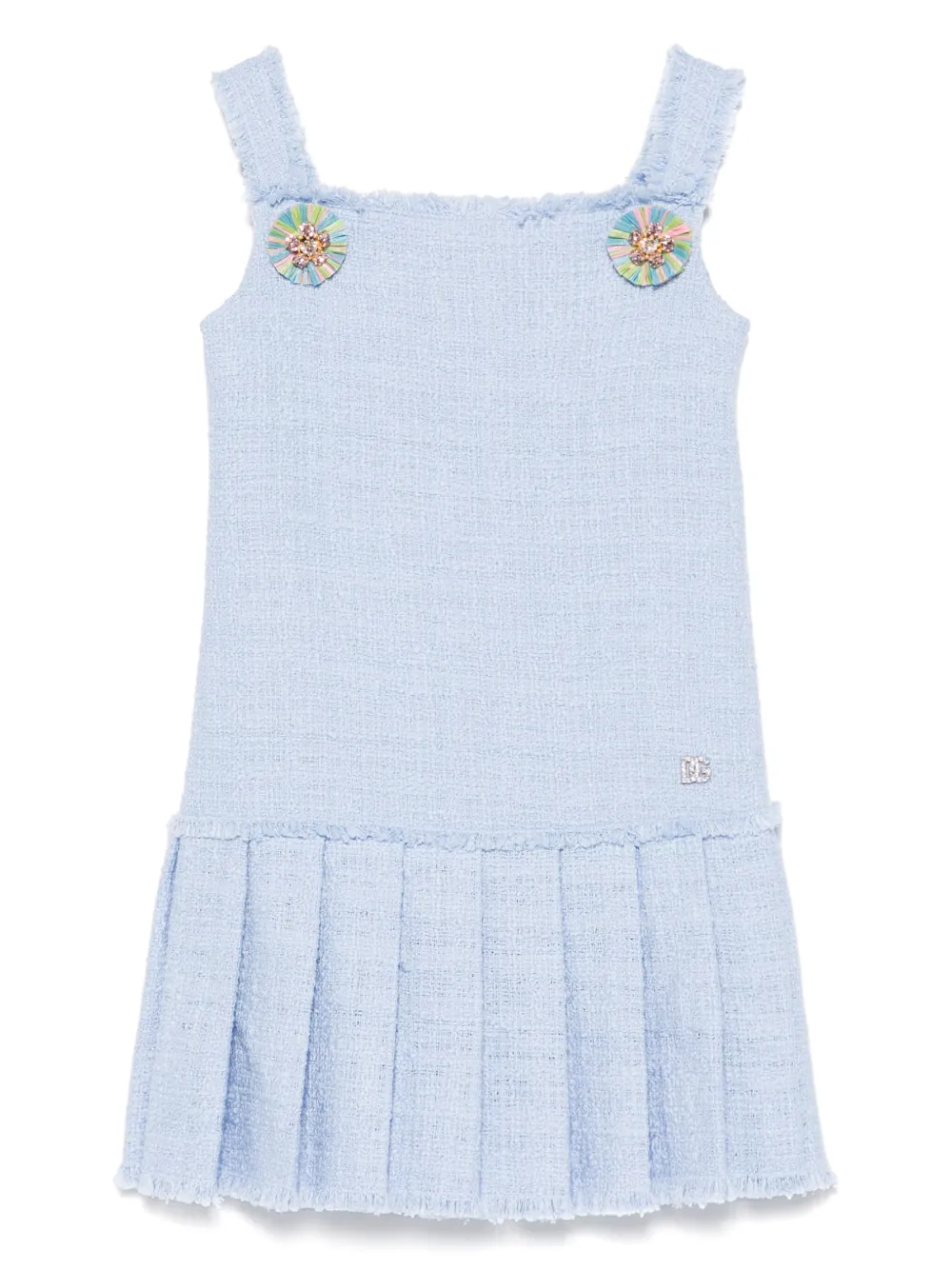 

Платье из ткани букле Dolce & Gabbana Kids, синий