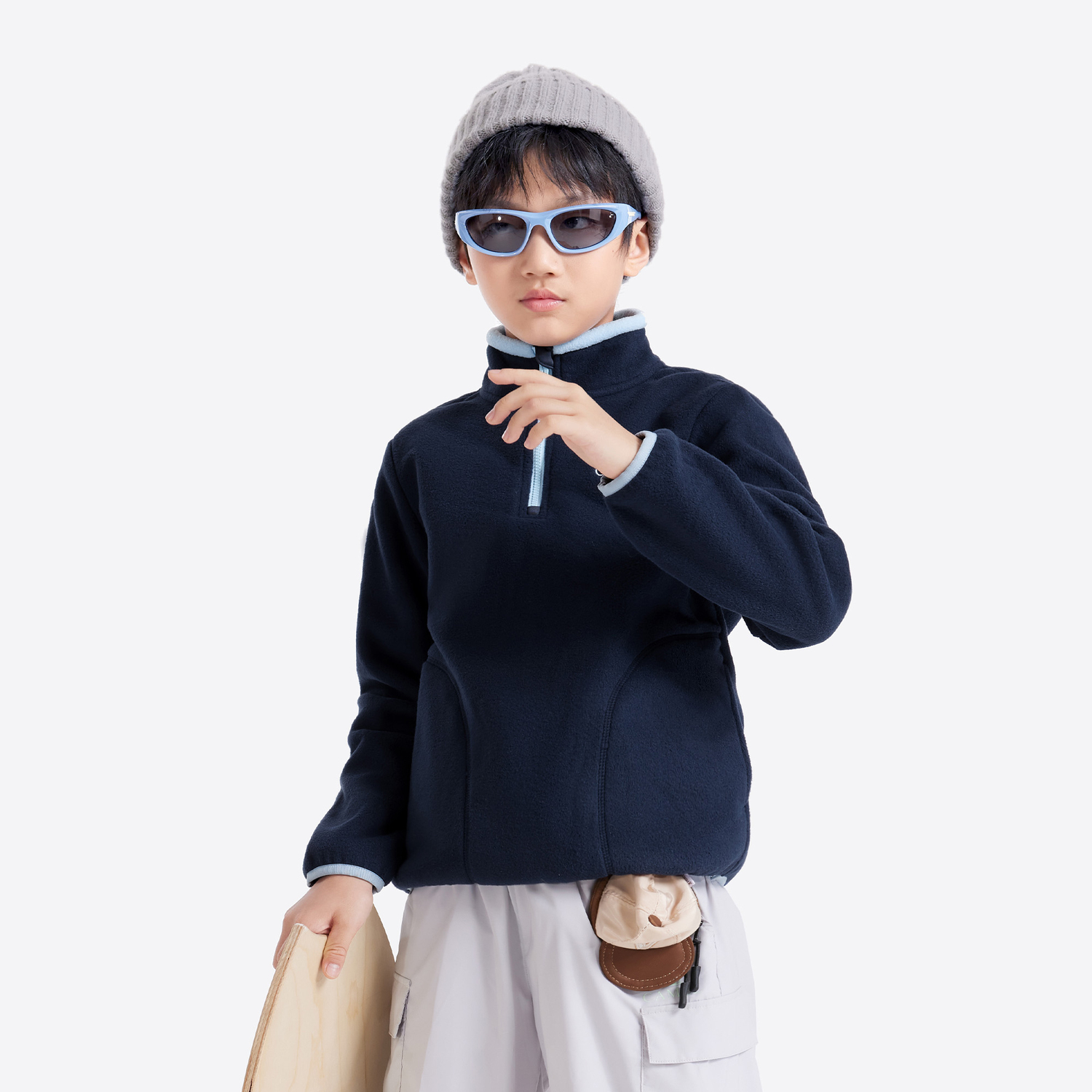Детская флисовая куртка Kids' CAMEL, warm белый — фото 4