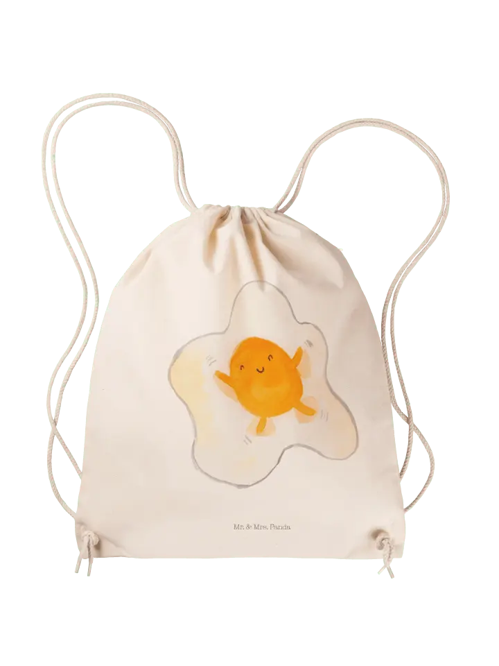 

Спортивная сумка Mr & Mrs Panda Sportbeutel Spiegelei Ei ohne Spruch, кремовый