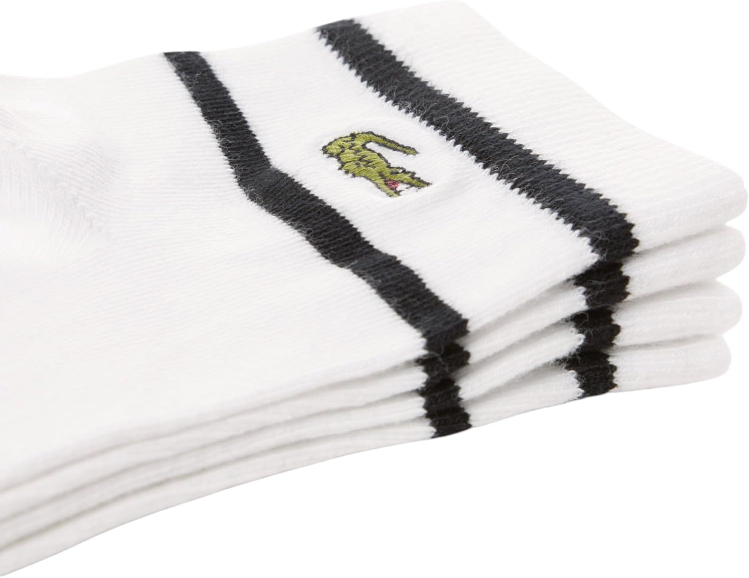 Lacoste unisex-adult 2-pack носки из смеси органического хлопка, White — фото 3