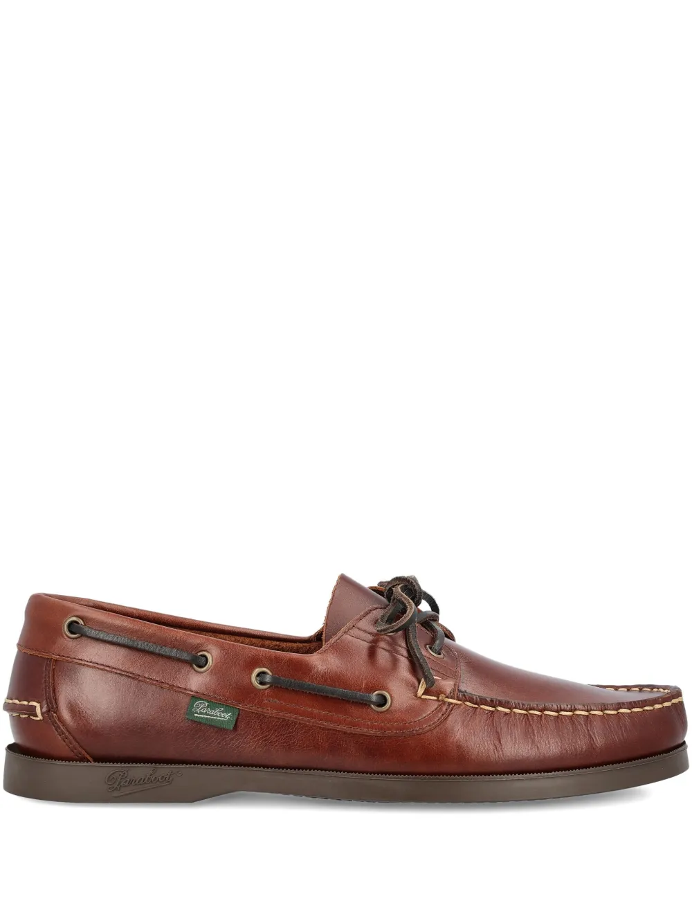 

Кожаные топсайдеры на шнуровке Paraboot, коричневый