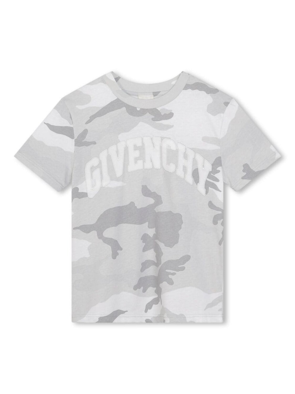 

Givenchy Kids футболка с камуфляжным принтом и логотипом, серый