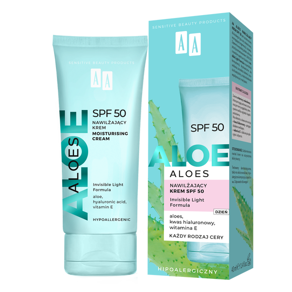 

Увлажняющий крем для лица с spf50, 40 мл Aa Aloes
