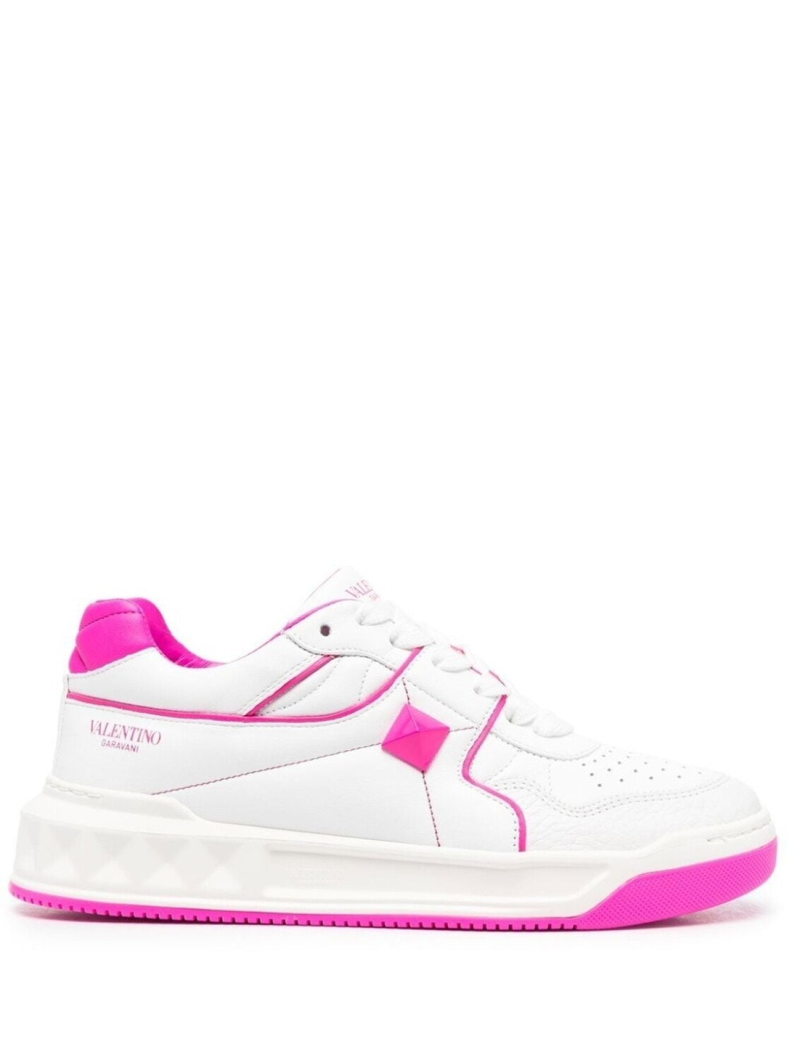 

Кроссовки Valentino Garavani One Stud, белый/розовый
