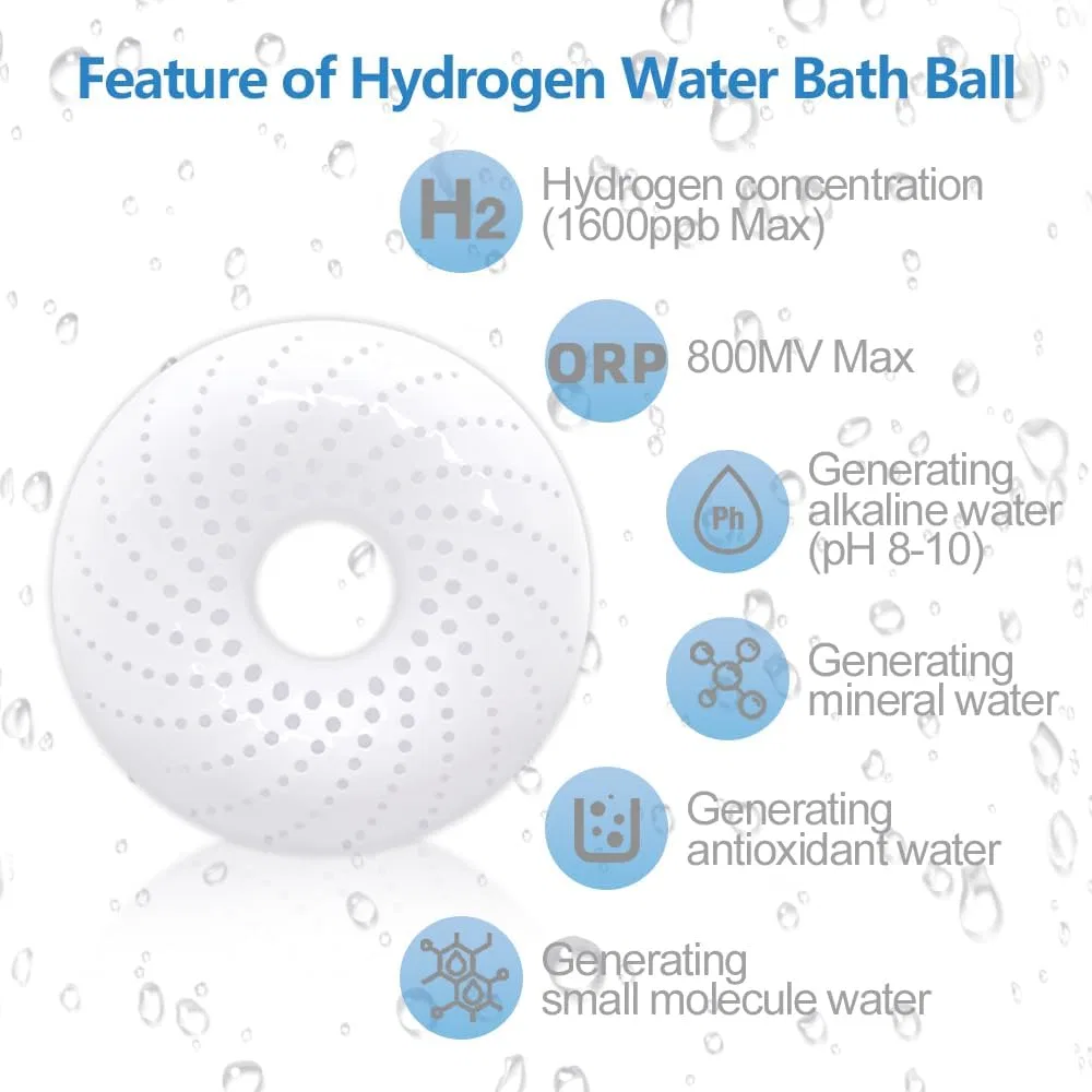 Водородные бомбочки для ванны Nano Bubble Shower Spa Bathtub, натуральный чистый водородный шар для глубокого очищения (розовый) Unosuich, Rose — фото 2