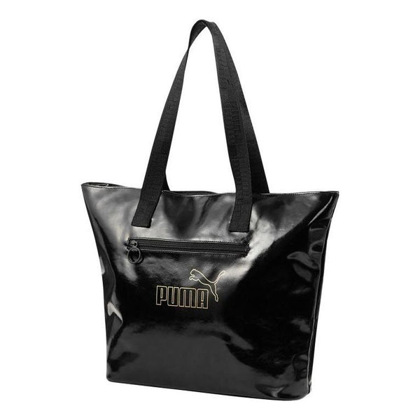 

Сумка core up large shopper bag 'black white' Puma, черный