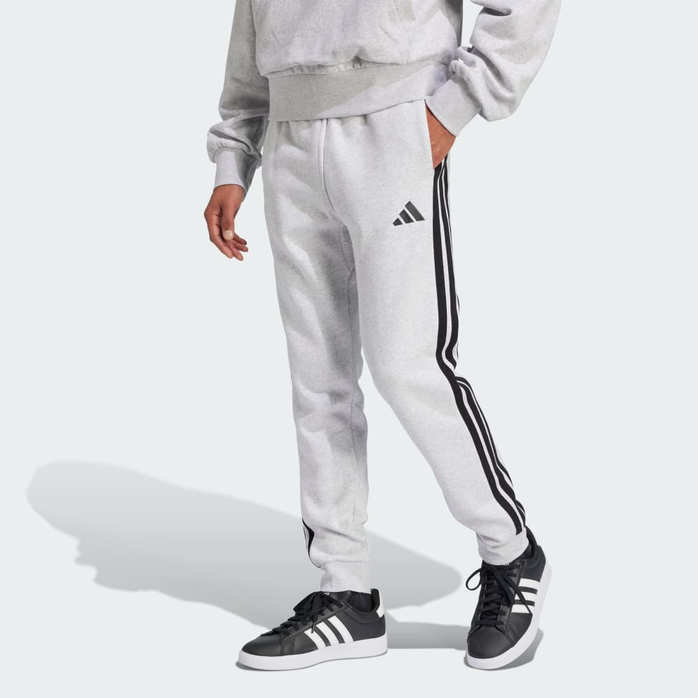 

Спортивные брюки Adidas Essentials 3-Stripes Fleece Pants, цвет Light Grey Heather/Black