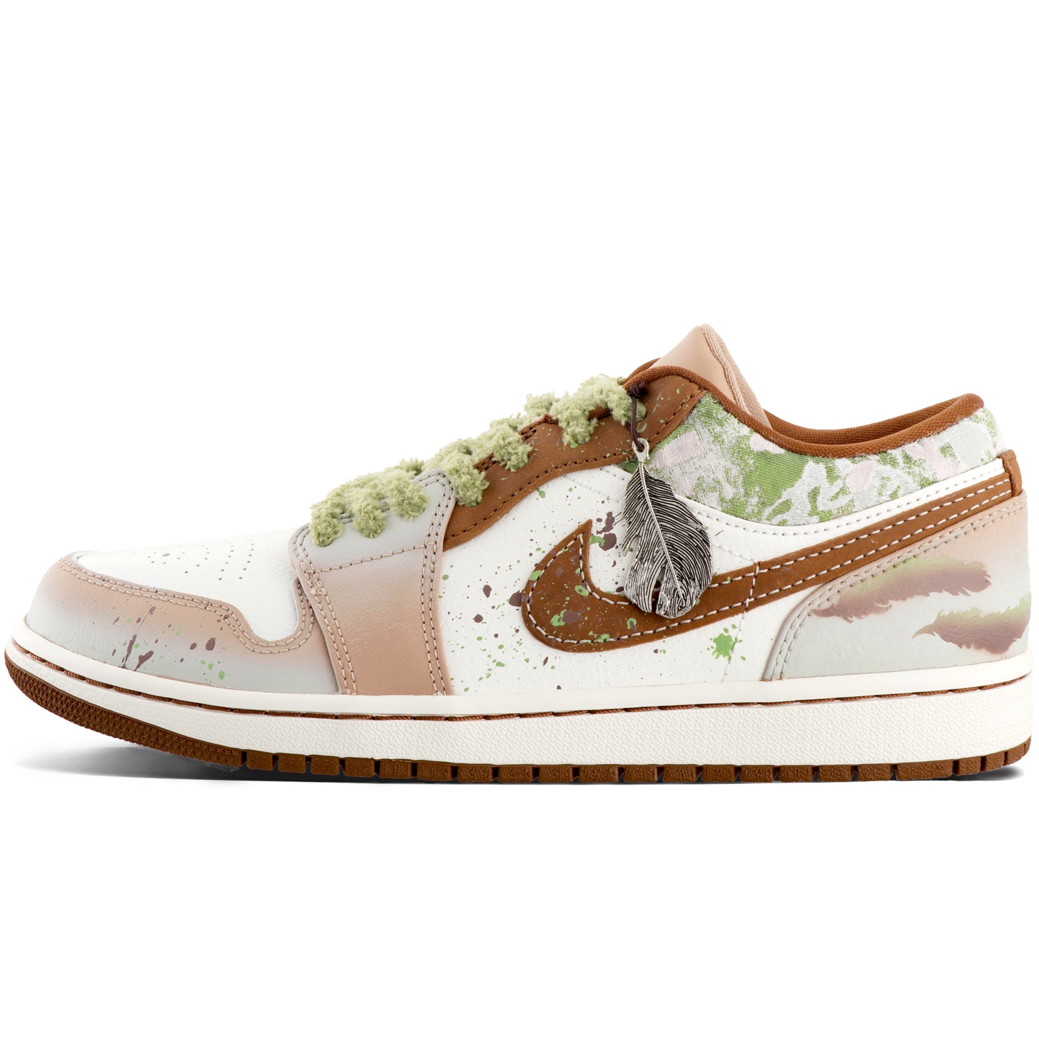

Баскетбольные кроссовки Air 1 Cushioning Low Top Vintage, мужские, цвет «умбер-зеленый» Jordan, Brown Green