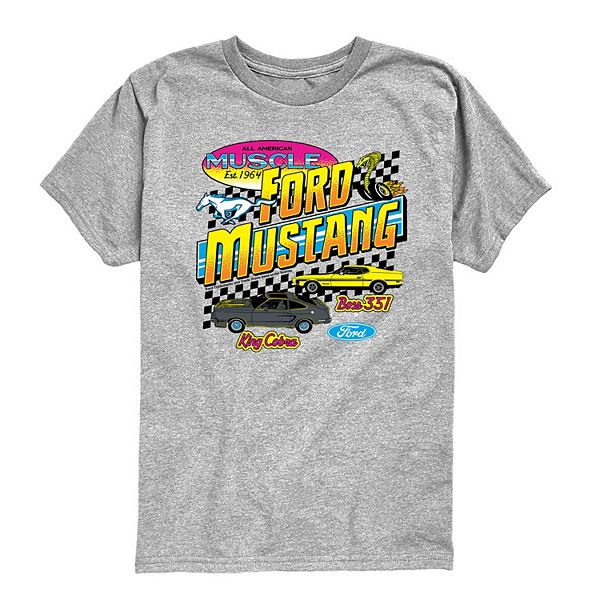 

Футболка с принтом Ford Mustang All American Muscle Race для мальчиков 8-20 Licensed Character, Athletic Heather