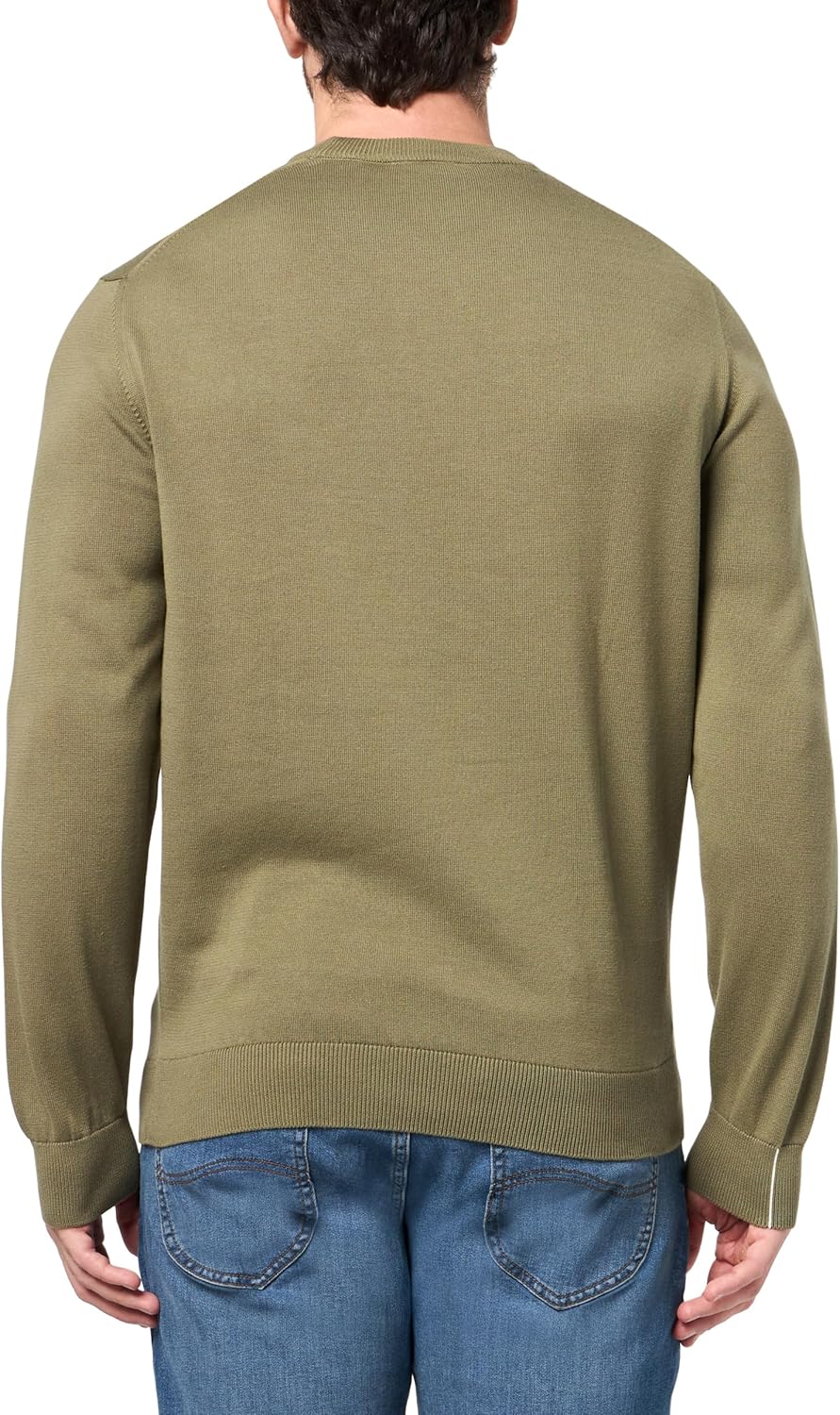 Lacoste мужской свитер с длинным рукавом и круглым вырезом, Regular Fit, Olive — фото 2