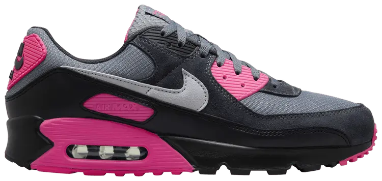 

Кроссовки Nike Air Max 90 'Black Grey Hyper Pink', серый