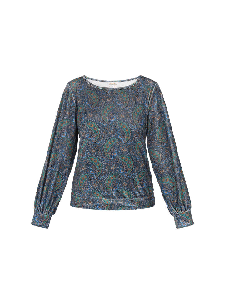 

Женская блузка синего цвета, разноцветная usha FESTIVAL