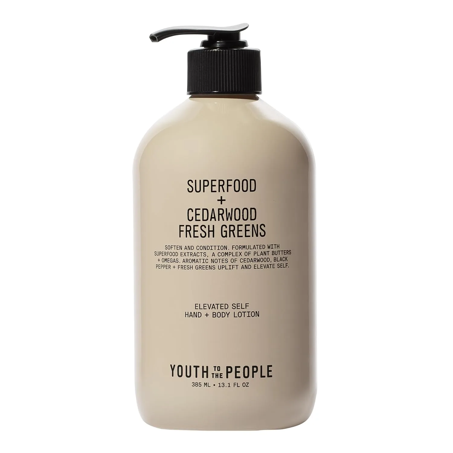 Увлажняющий лосьон для рук и тела Youth To The People Superfood (383 мл), богатый омега-кислотами, с антиоксидантами, успокаивает сухую и тусклую кожу, нежирный, с ароматом, подходит для веганов.