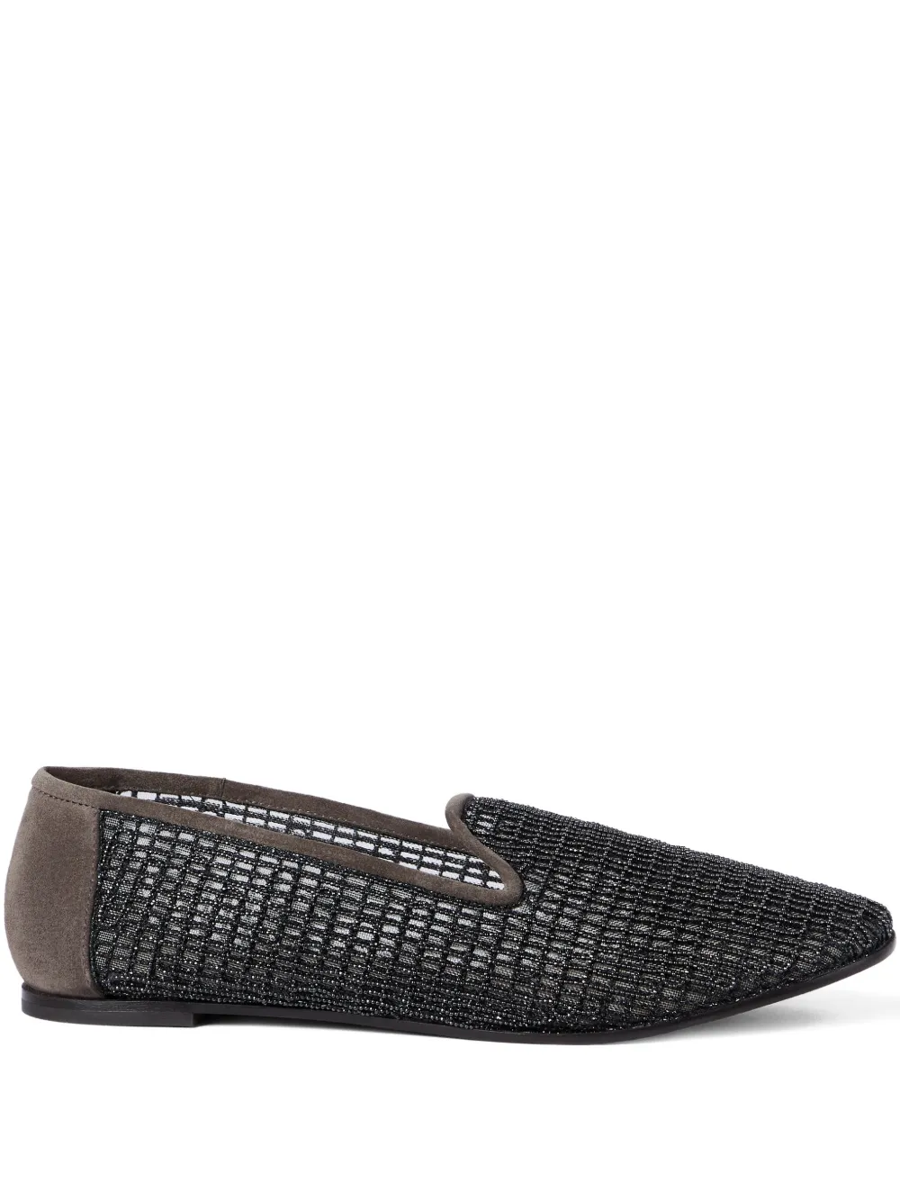 Лоферы Precious с вышивкой Brunello Cucinelli, коричневый