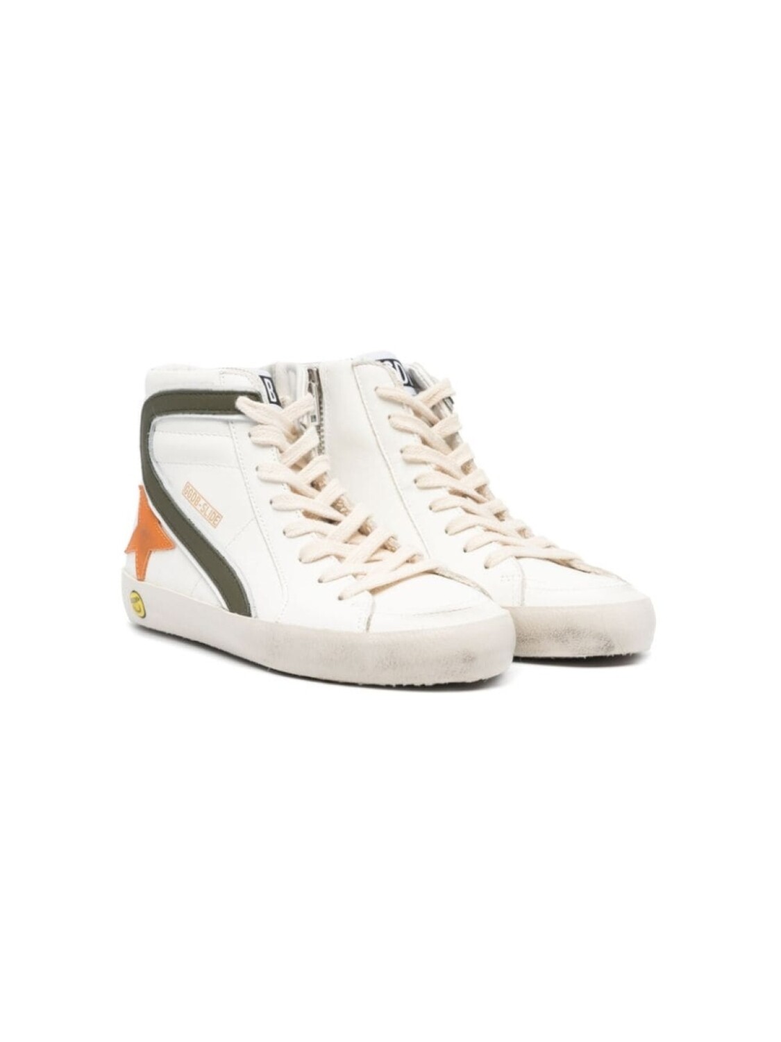 

Golden Goose Kids высокие кеды Slide, белый