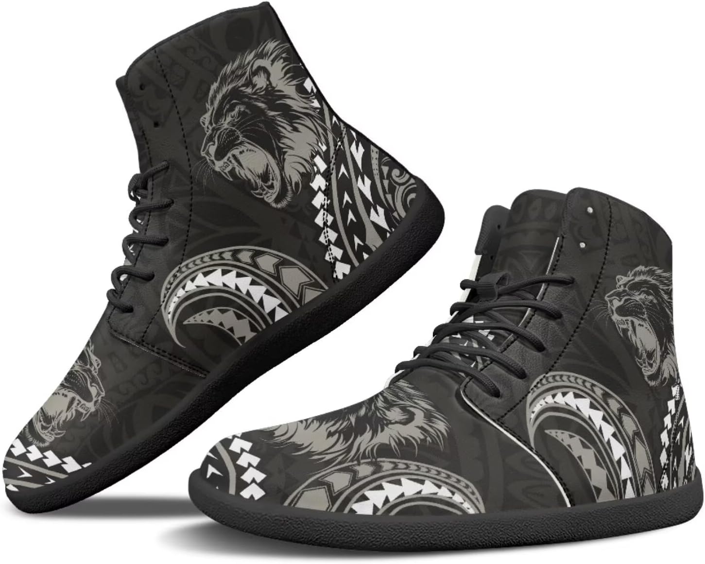 

Мужские кроссовки Binienty для тренировок, с высоким голенищем, из PU-кожи, минималистичные, с нулевым перепадом, женские широкие кроссовки с плоским носком, Lion