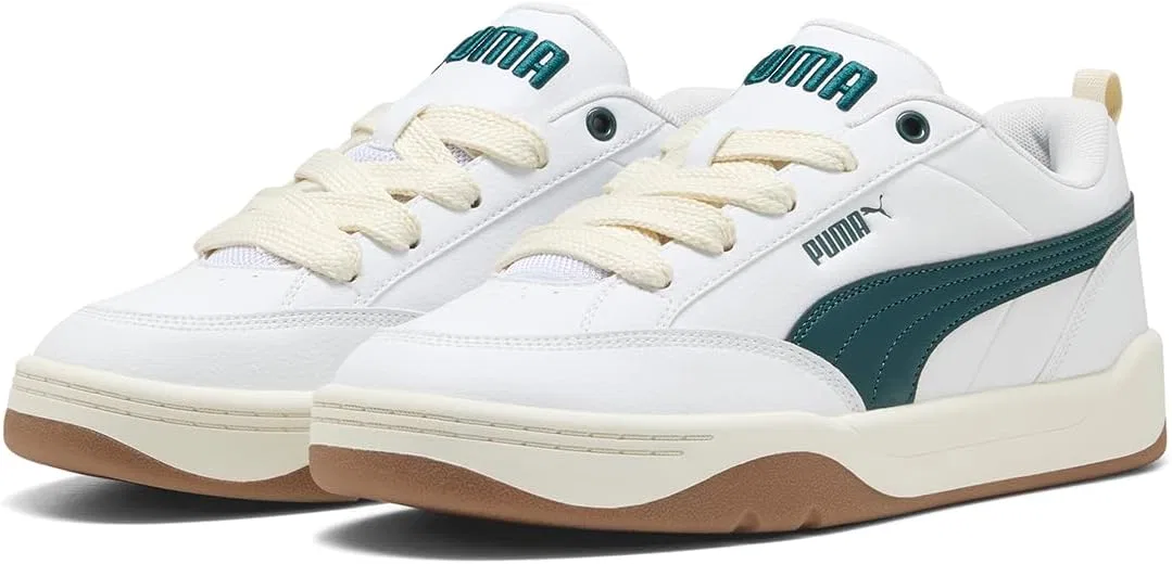 Кроссовки унисекс PUMA Park Lifestyle Schuhe Turnschuhe 395084 01, Puma White Green Terrain — фото 3