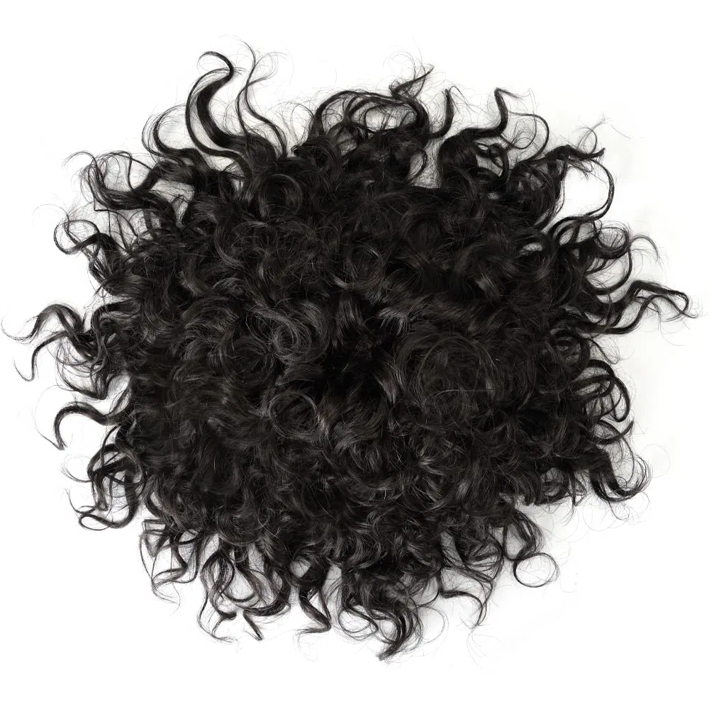 Мужской кудрявый парик из натуральных волос от Lordhair Lordhair, Black — фото 4