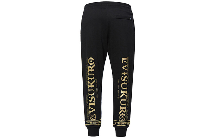 

Трикотажные спортивные штаны мужские черные Evisu, черный